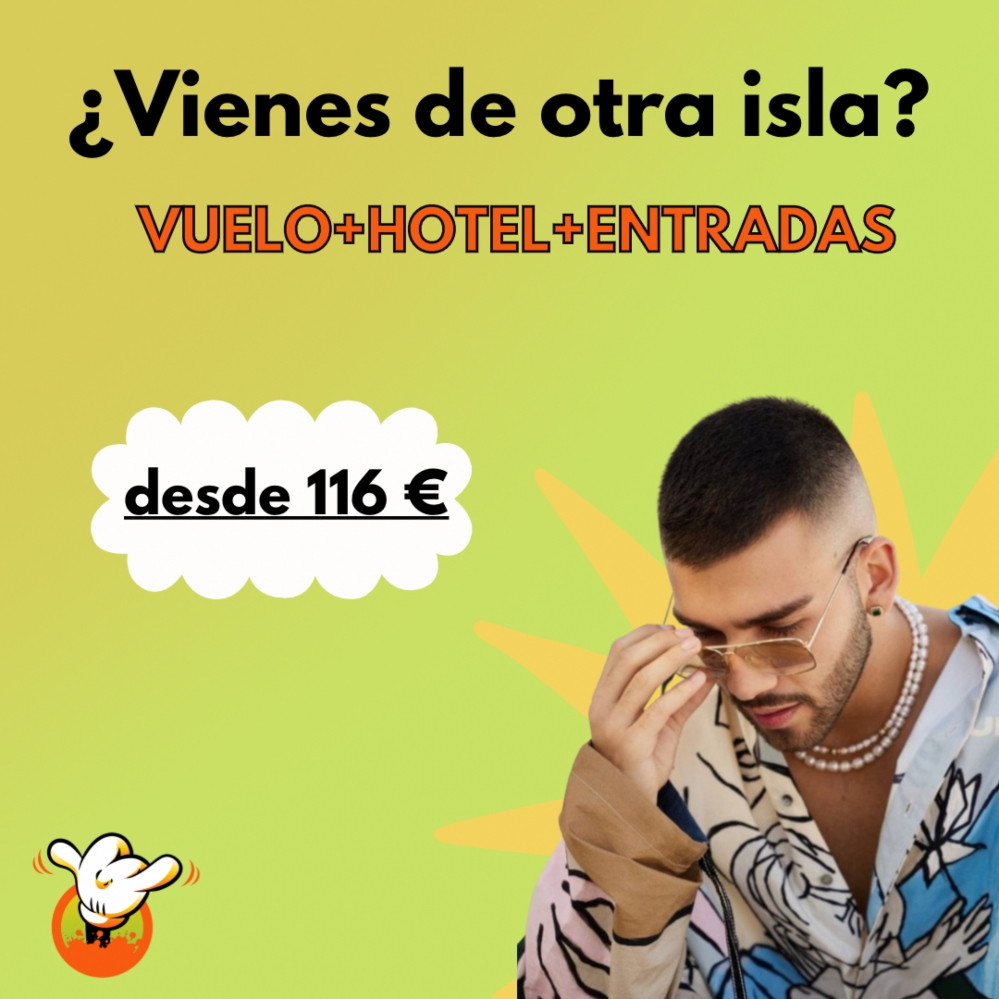 CanariasViaja.com activa paquetes de vuelo+hotel+entradas desde otras islas para ver a Manuel Turizo en el ResisTIME de La Palma 